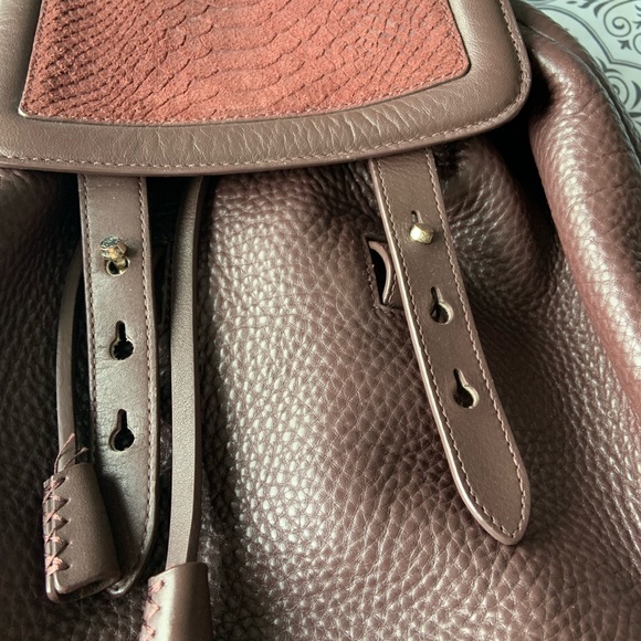 Burgundy Mackage leather backpack - Picture 4 of 5